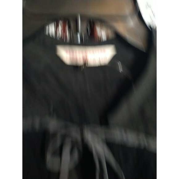 Rebecca Taylor Sleeveless Eyelet Ruffled Tie Blouse Sz 8 Black Boho Cottage Core - Picture 3 of 10